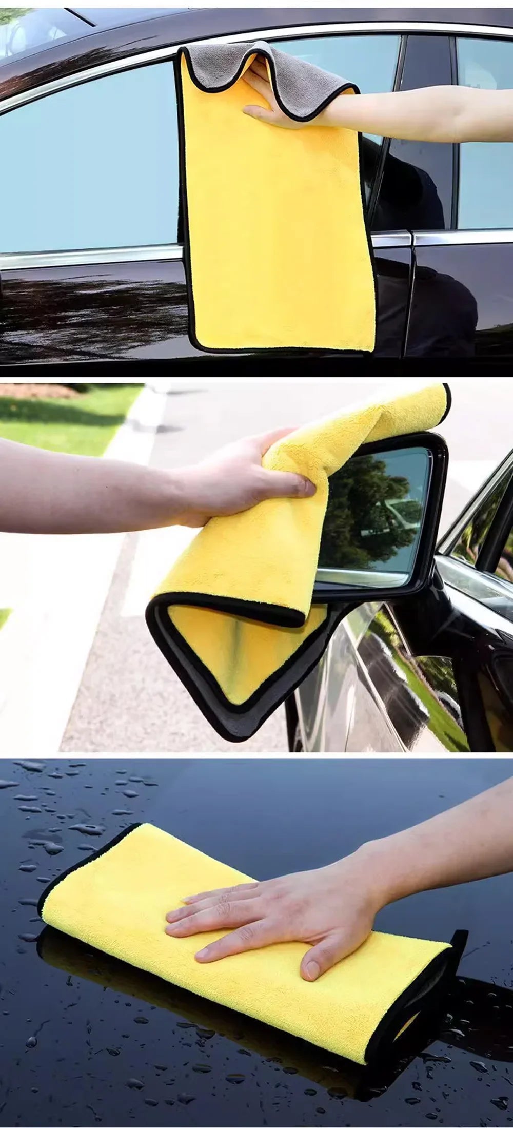 3/5/10Pcs Car Wash Microfiber Towel 30*30CM / 30*60cm Car Cleaning
