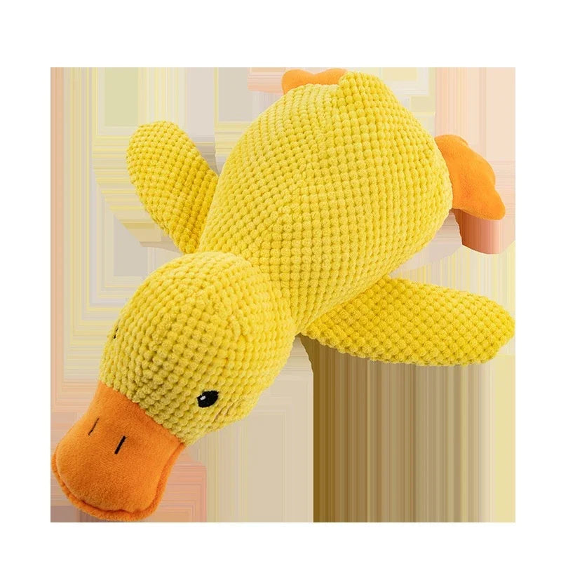Dog toy plush companion sleeping duck bite resistant teeth grinding