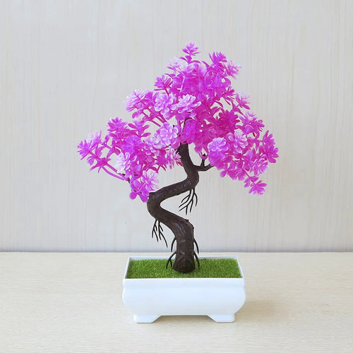 Artificial Plastic Plants Bonsai Small Tree Pot Fake Plant Potted