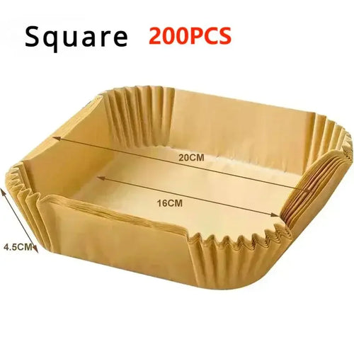 50/100PCS Air Fryer Disposable Paper Square Round Baking Paper