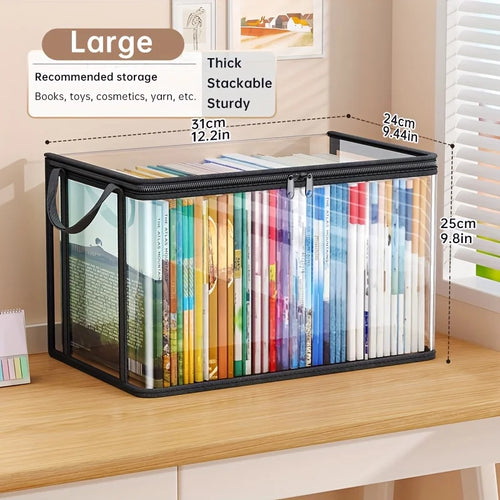 PVC Storage Bag with Flip Lid & Viewing Window - Durable Rectangular