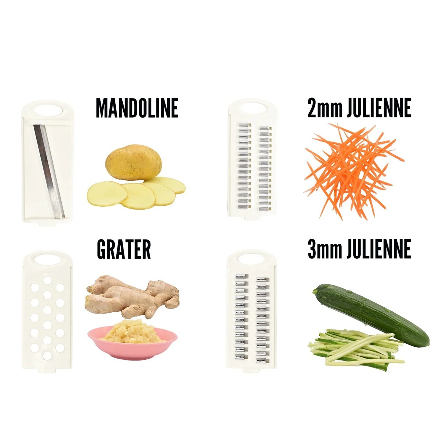5 in1 Vegetable Fruit Slicer Multifunctional Manual Food Grater Cutter