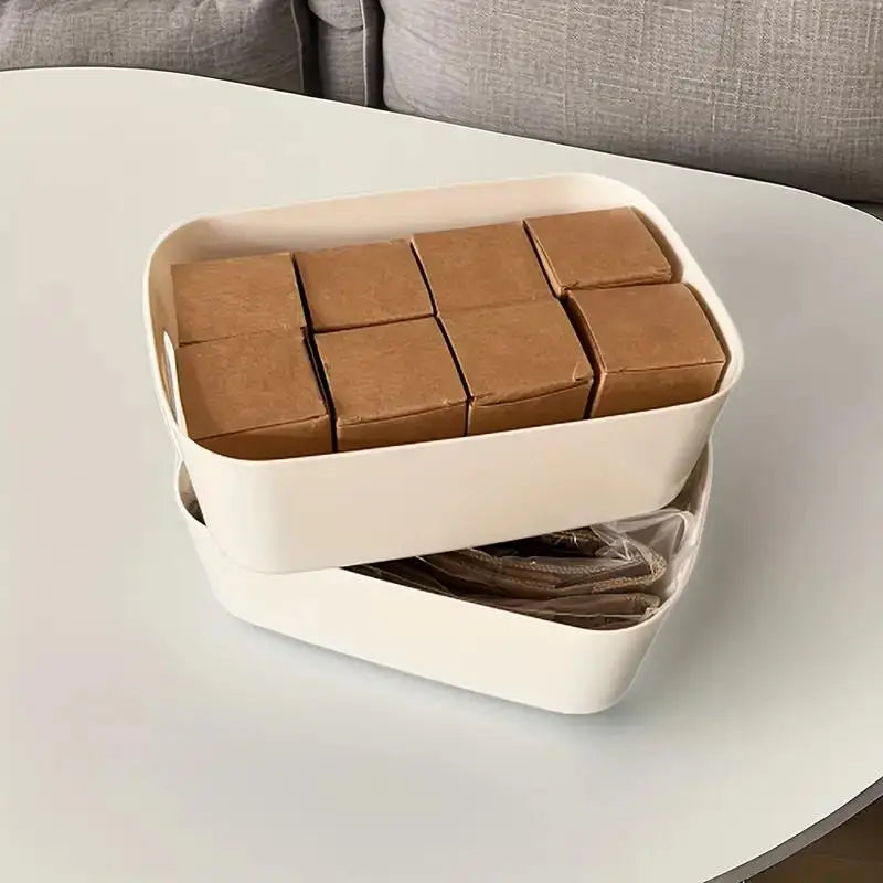 10pcs Large Capacity Storage Box with Cover Household Plastic Toy