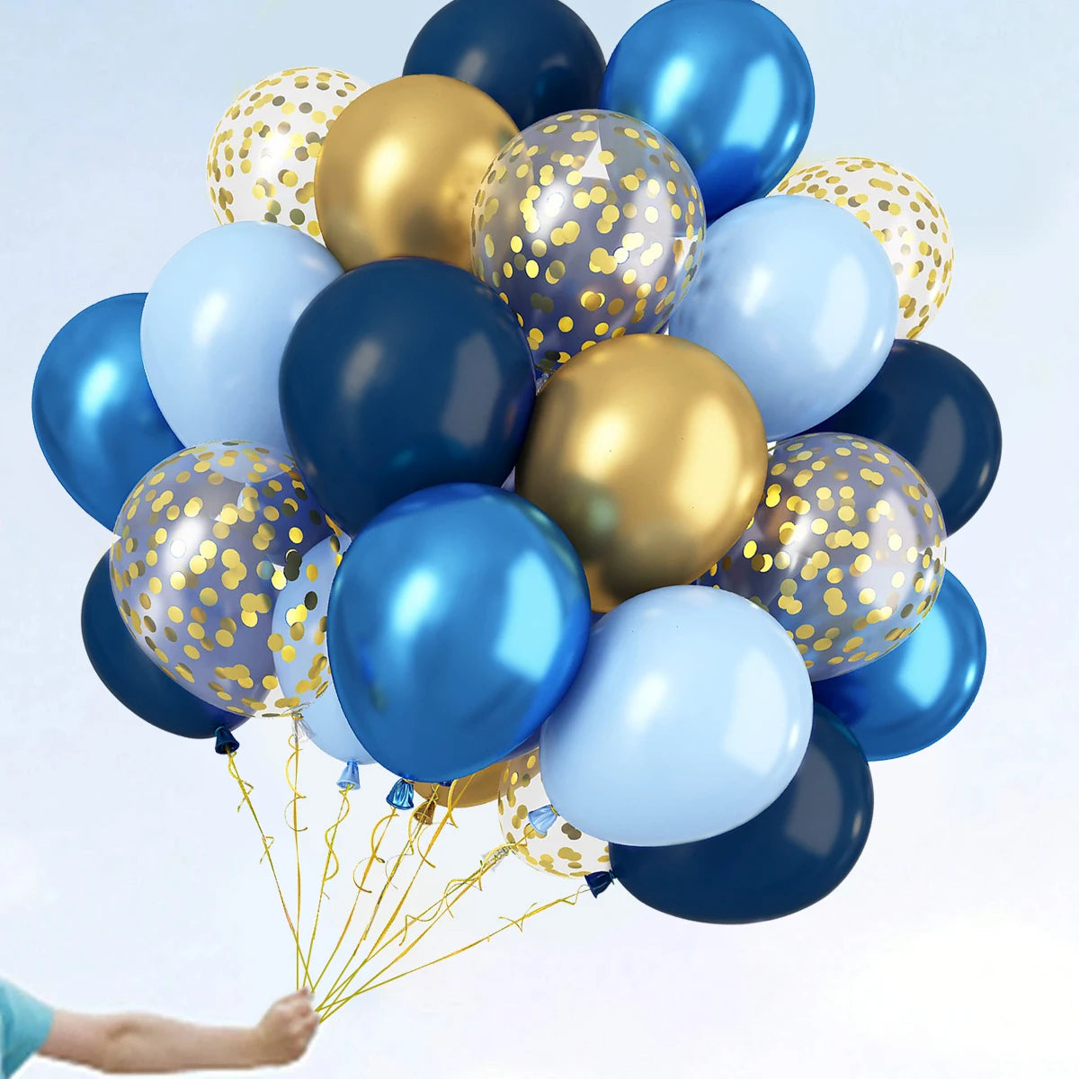 31/36/37/51/101Pcs Metallic Balloons Pearl White Latex Balloon Gold
