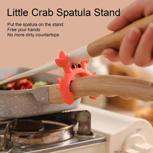 Utensil Rest Crab Shaped Silicone Utensil Rest Countertop Ladle Holder