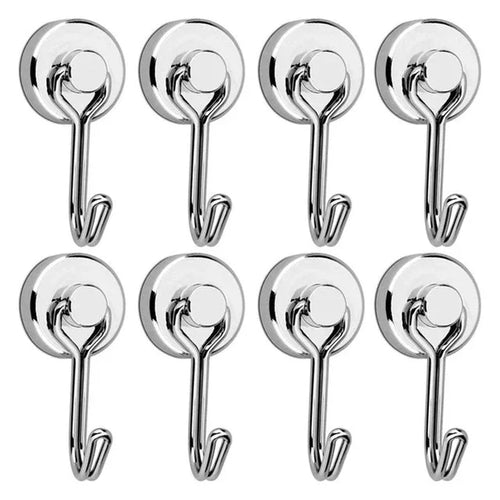 Heavy 1/2/4/8Pcs Duty Magnetic Hooks Strong Neodymium Magnet Hook