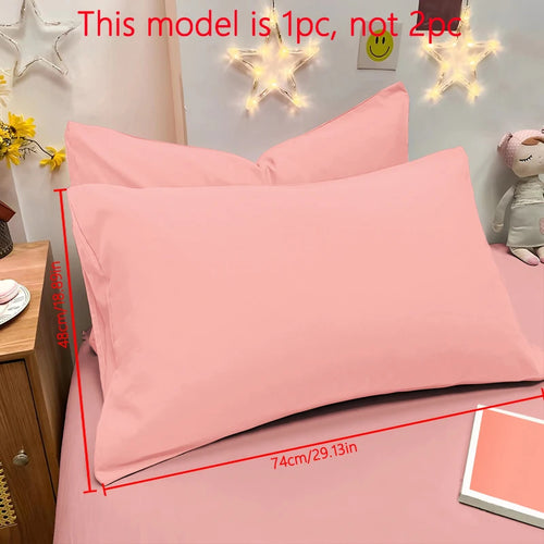 1 Piece Of Matte Solid Color Pillowcase, Bedroom Pocket Sealed Soft