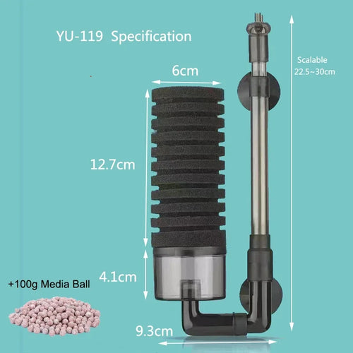 New Aquarium Filter for Aquarium Fish Tank Air Pump Skimmer