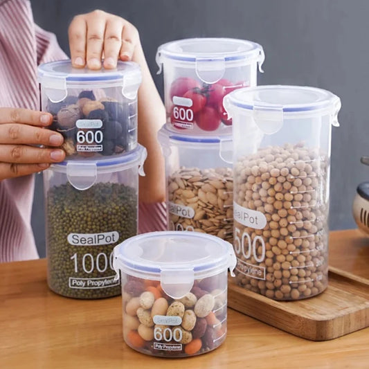 Plastic Sealed Tank Large Capacity Crisper Kitchen Organize Grain