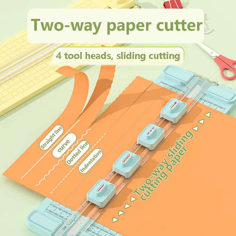 1PC 4 in 1 two-way paper cutter, manual office paper cutter, send 4