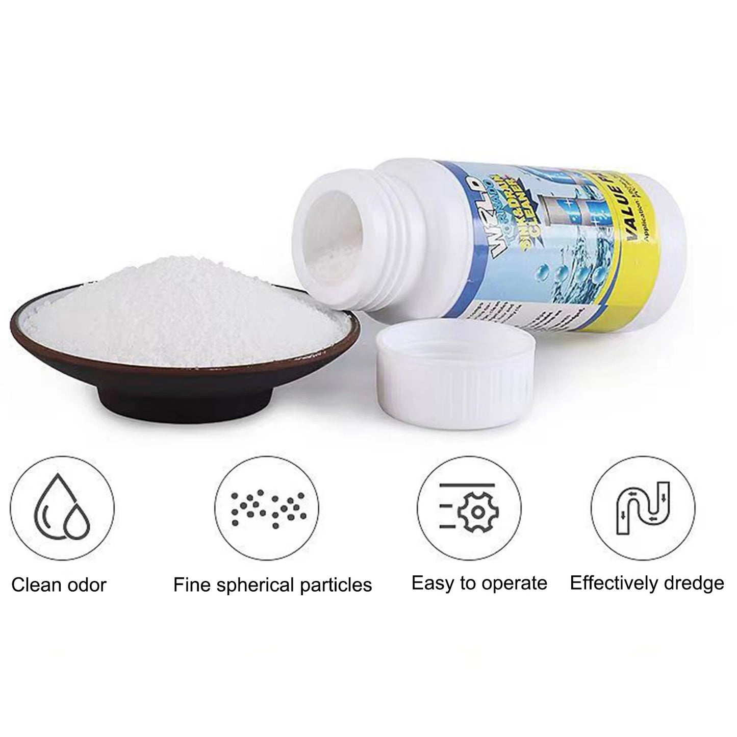 Powerful Sink and Drain Cleaner Powder Fast Acting Portable Powder
