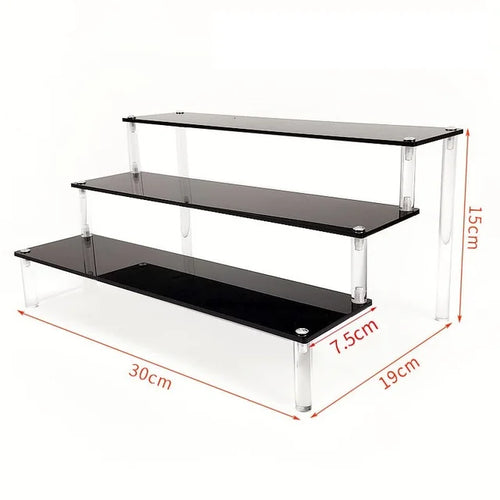 1-5 Tier Acrylic Display Stand,Clear Display Riser Rack for