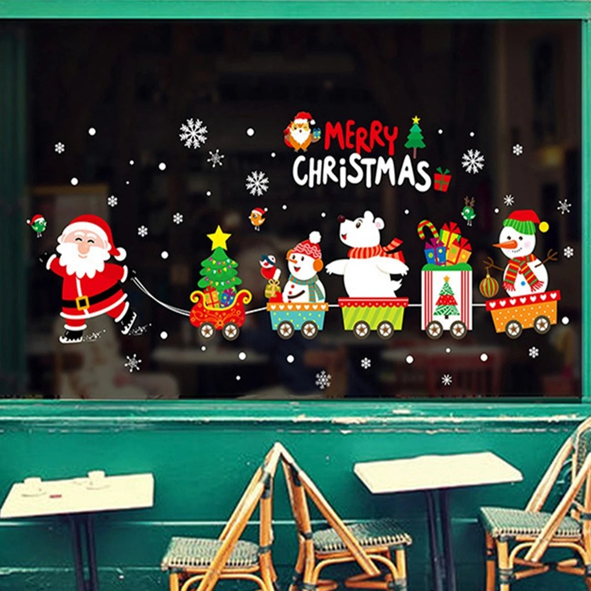 Christmas Window Stickers Merry Christmas Decorations for Home 2025