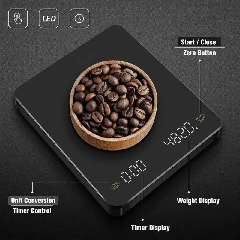 Kitchen Baking 0.1g High-precision Gram Scale with Type-C Charging,