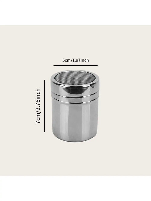 1pc-Silver stainless steel mesh tube type dusters dusting salt shaker