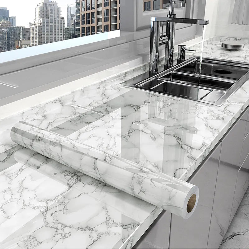 Marble Kitchen Oil-Proof Film Stove Waterproof Moisture-Proof