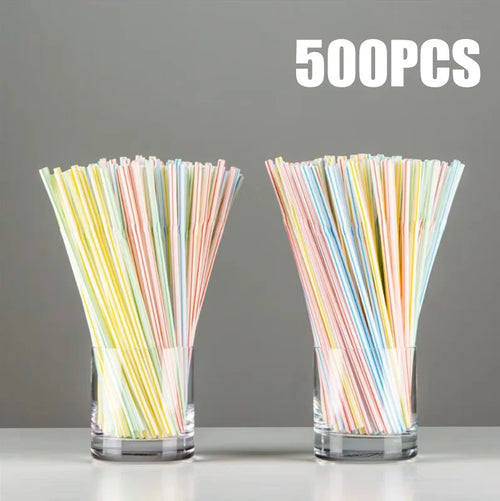 50-1000Pcs Drinking Straws Colorful & Black rietjes Flexible Wedding