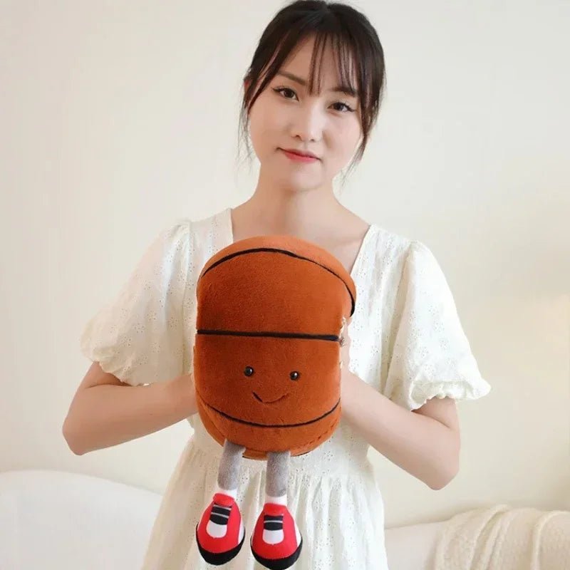 cm football doll, basketball plush toy, creative football doll,