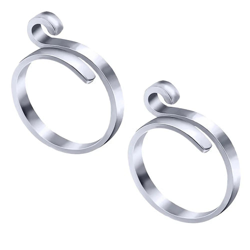 2pcs Adjustable Knitting Crochet Loop Ring Knittied Yarn Guide Finger