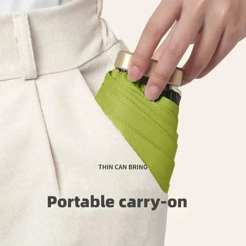 1Pc 55% Off Mini Sun Umbrella Pocket Rain Umbrella Vinyl Folding UV