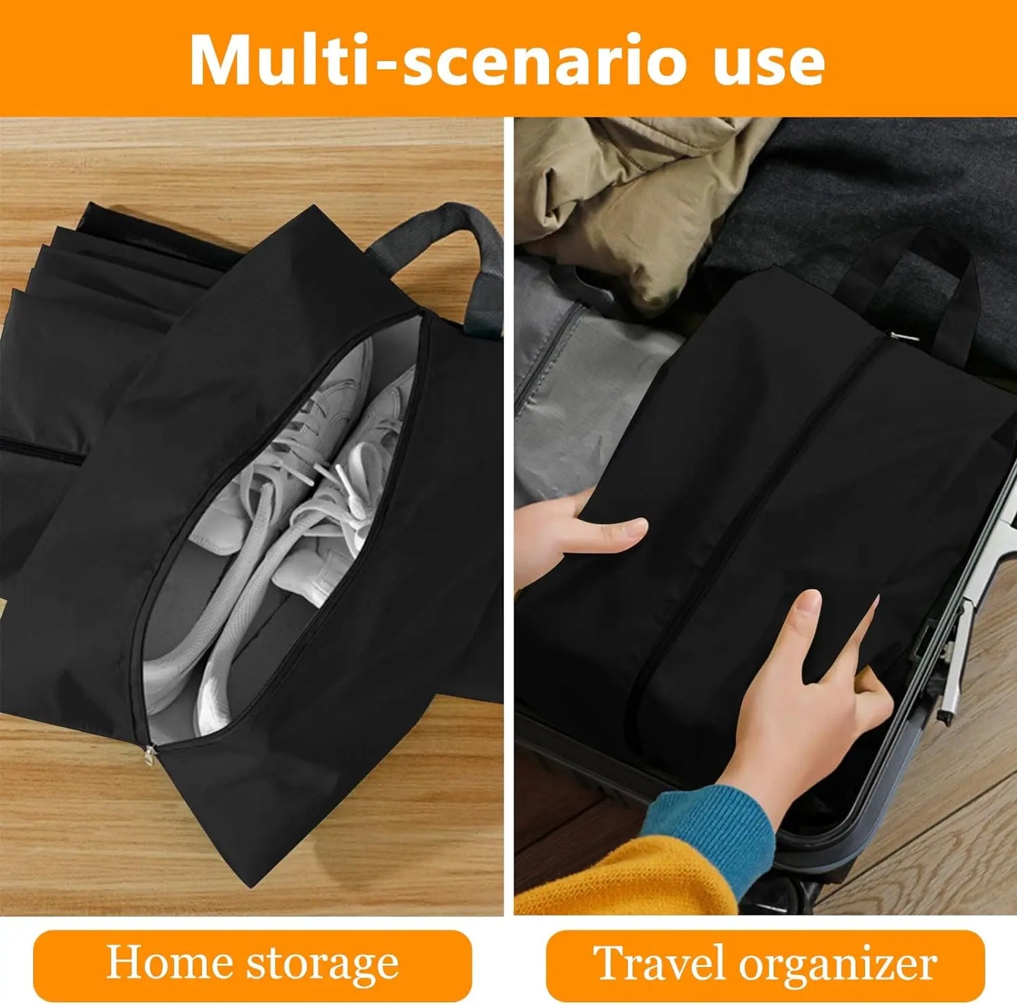 3PCS Shoe Storage Bags Dust-proof Shoe Cover Travel Portable Bag