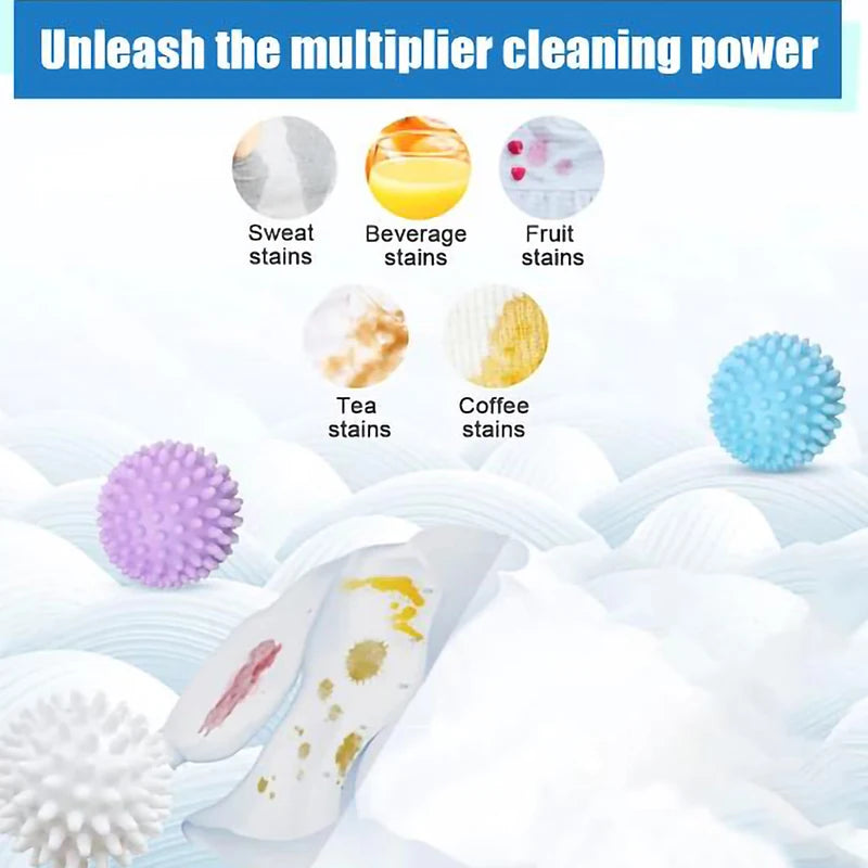4Pcs PVC Dryer Ball Reusable Laundry Ball Washing Machine Drying