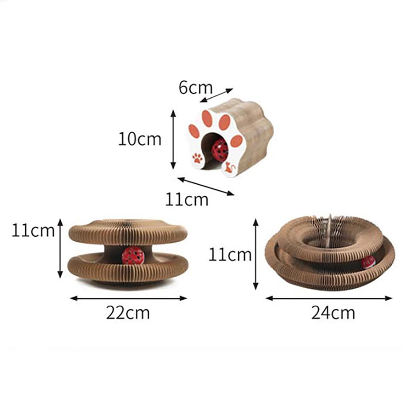 Magic Cat Scratch Organ Board Cat Toy with Ball Cat Grinding Claw Cat