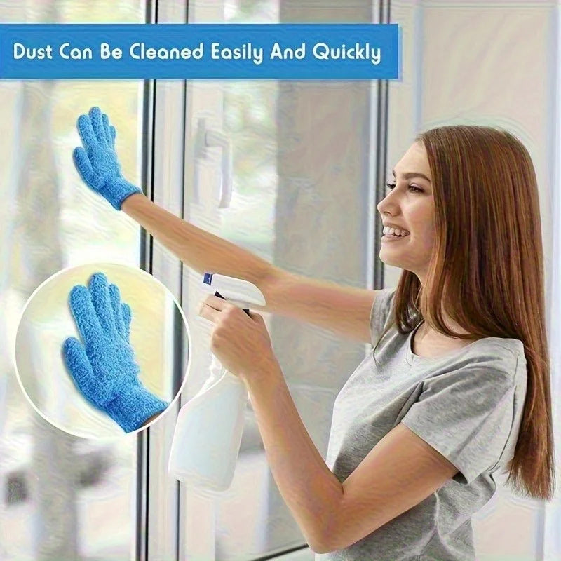 1pc Microfiber Dusting Gloves-Stretchable & Breathable Cleaning