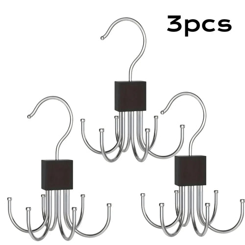 1/5pcs 360° Rotating Storage Hanger Hook Multi-Claw Bag Metal Belts