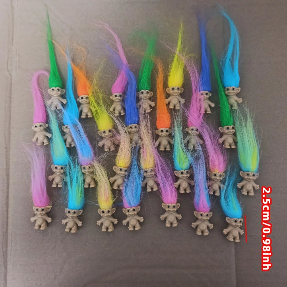 Troll Dolls, Vintage Trolls Lucky Doll Figures, Chromatic Adorable