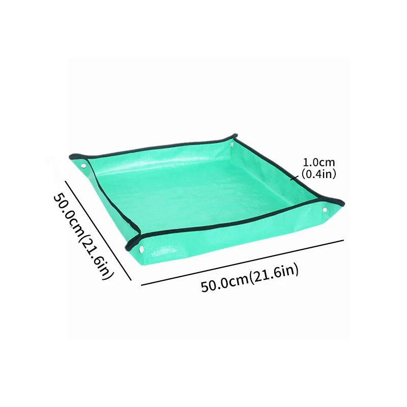 Waterproof Plant Pot Mat, Indoor Garden Mat With Work Gloves, Foldable