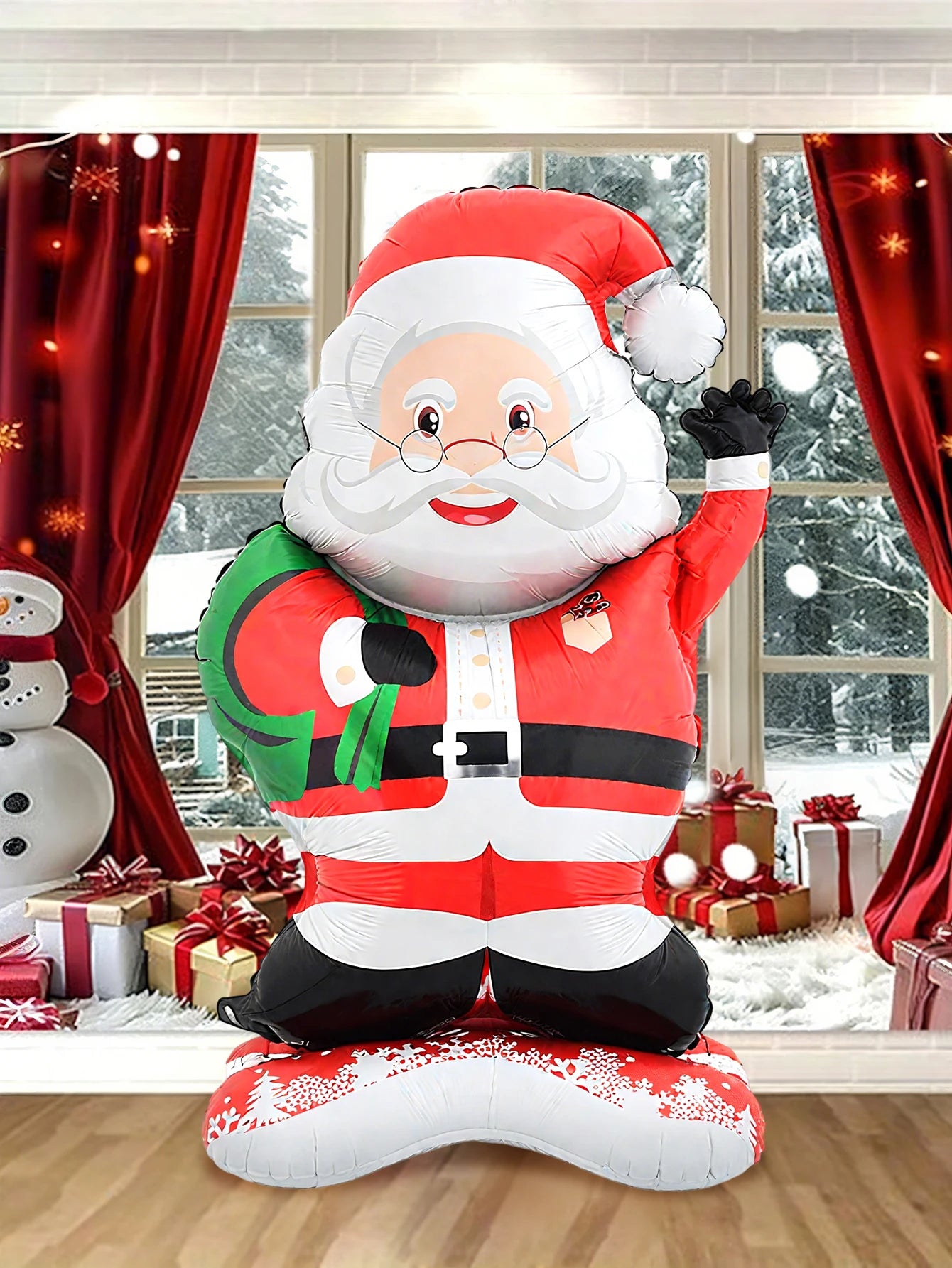 1pc Standing Santa Claus Foil Balloon, Christmas Decoration, Christmas