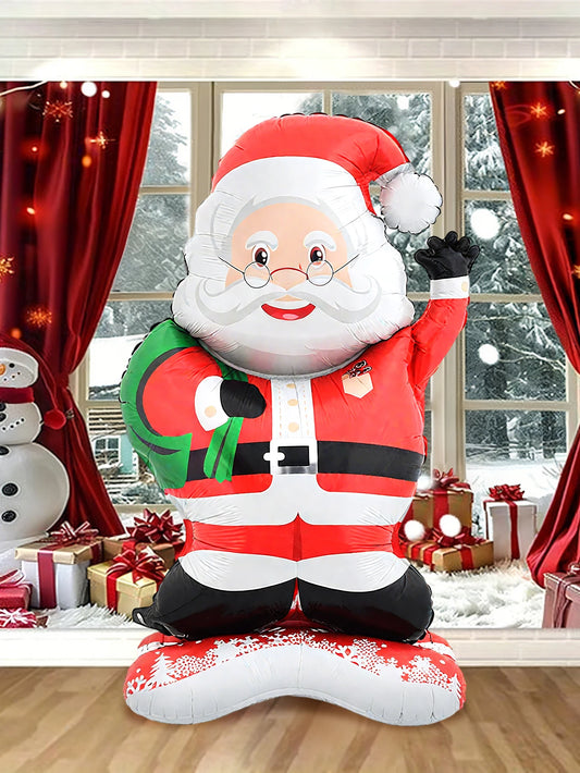 1pc Standing Santa Claus Foil Balloon, Christmas Decoration, Christmas