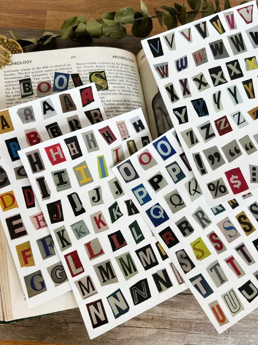 Korea Ins English Alphabet Number Symbol Label Sticker DIY