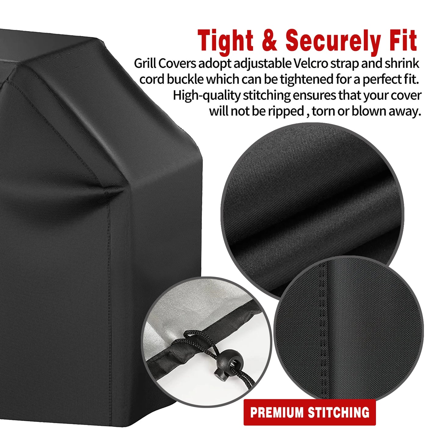 Multiple Size Grill Cover, Heavy Duty Waterproof Barbecue Gas Grill