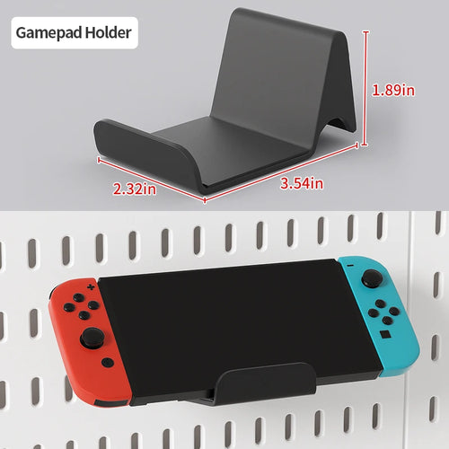 No-Drill Gaming Room Pegboard, Wall Organizer for Controller,