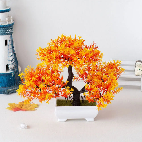 Artificial Plastic Plants Bonsai Small Tree Pot Fake Plant Potted