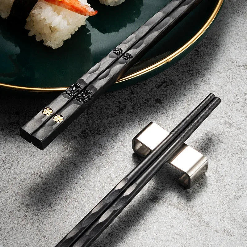 5Pairs High Quality Japanese Non-Slip Chopsticks Korean Home Hotel