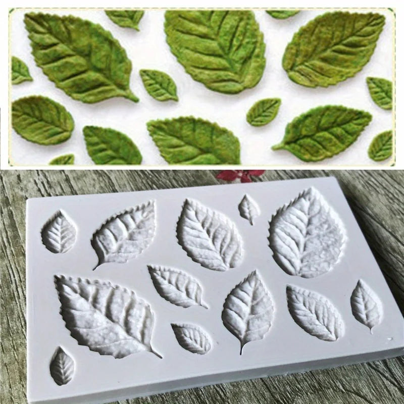 1Pieces3DLeaf Shape Pendant Casting Mold Candy Lovers Chocolate Baking