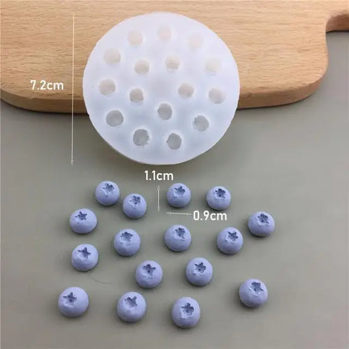 3D Blueberry Raspberry Candle Mold Simulation Fruit Fondant Silicone