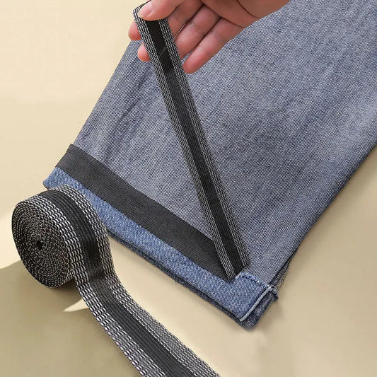 DIY Sewing Fabric Self-Adhesive Pants Paste Iron on Pants Edge Shorten