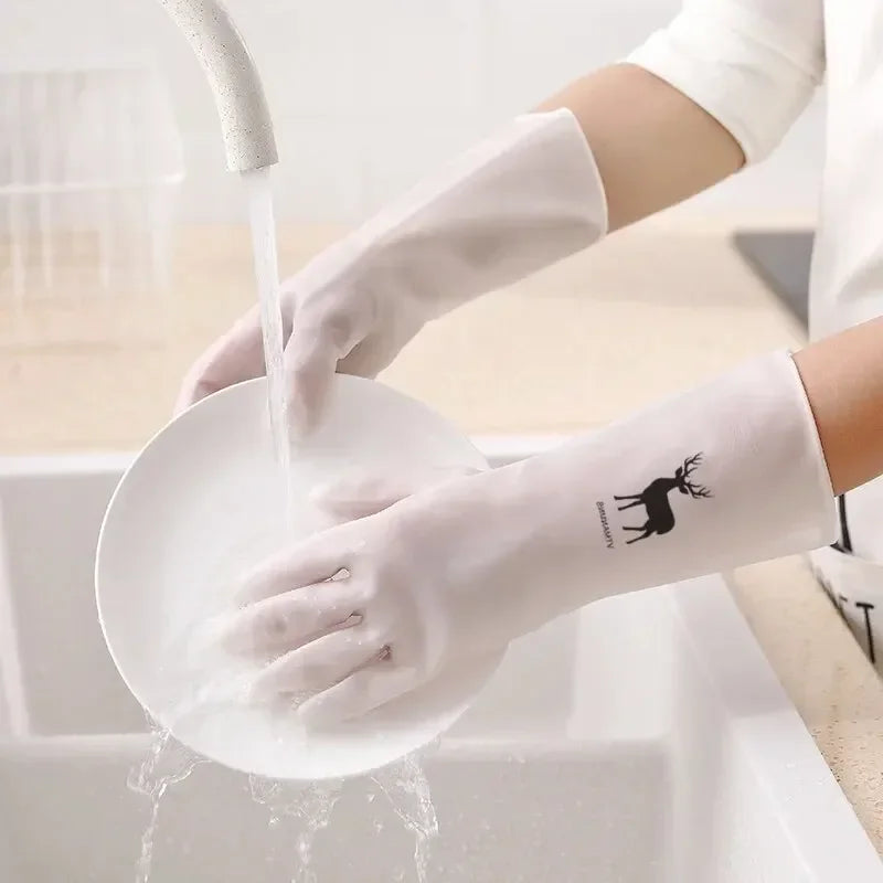 Waterproof Housework Cleaning Gloves Kitchen Cleaning Latex Laundry