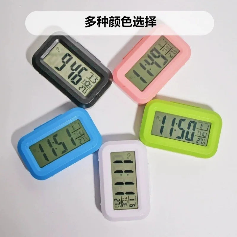 12/24h Led Digital Display Alarm Clock Home Bedside Battery Power