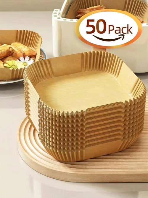 10-200pcs Air Fryer Disposable Paper Liner Square Air Fryer Liner Oil