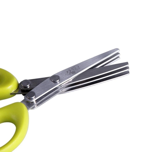 Multi-functional Stainless Steel 3/5 Layer Kitchen Scissors Pepper