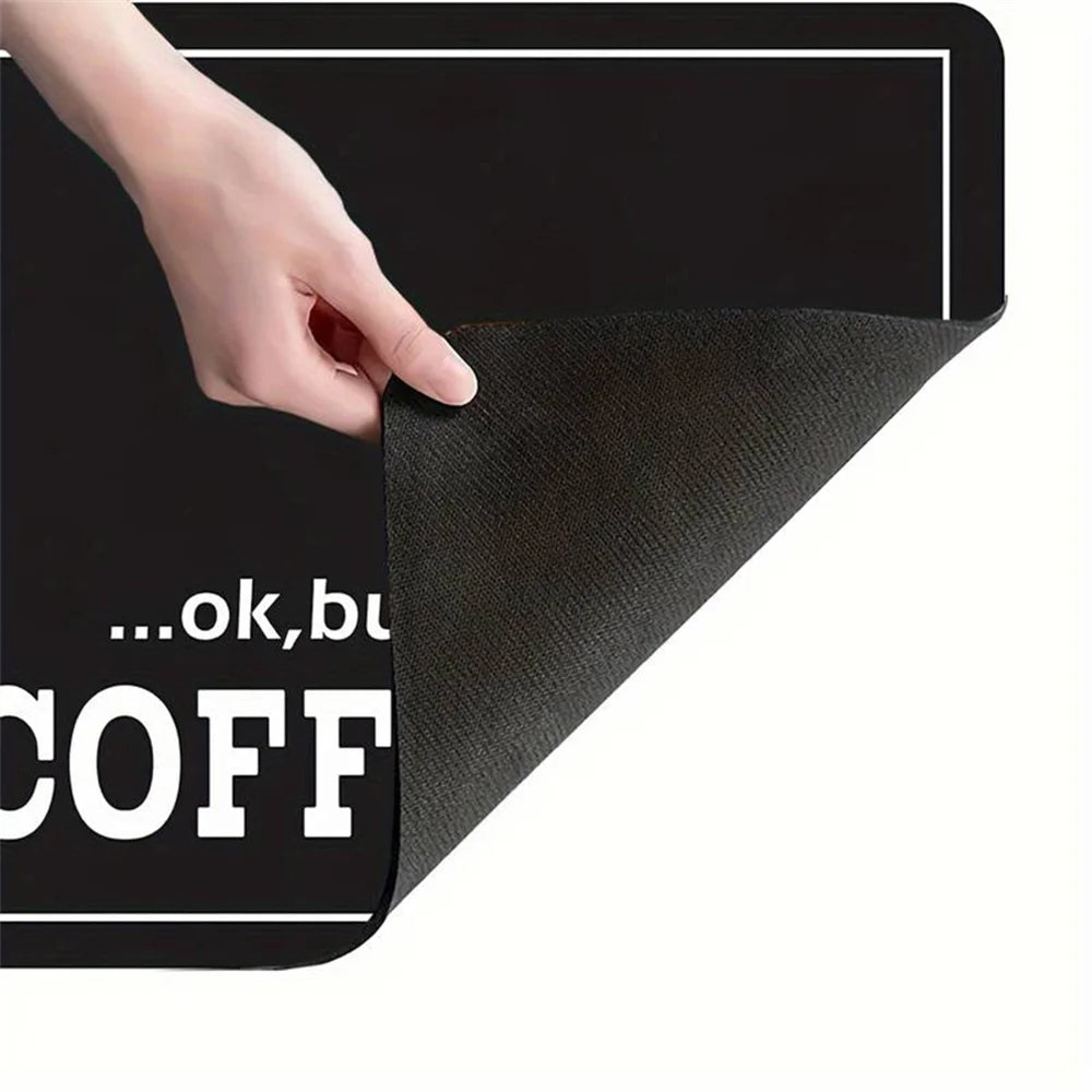 3 Size Coffee Machine Silicone Mat black Coffee Printed Coffee Machine