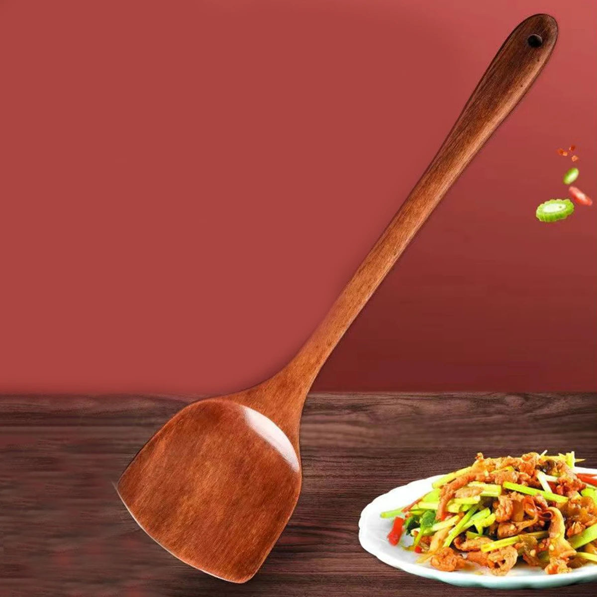 Spatule domestique spatule en bois poêle antiadhésive spécial ménage