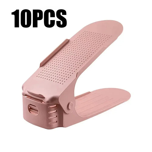 10 Pcs Adjustable Shoe Stacker Shoe Slots Organizer Shoe Slots Space