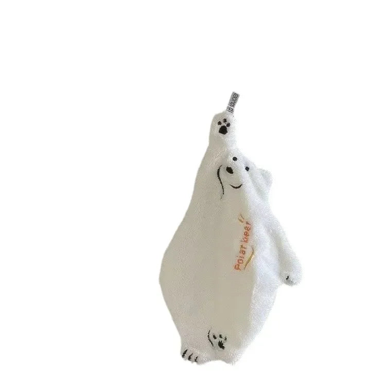 Polar Bear Hand Wiping Towel Super Absorbent Hanging Kitchen Towel