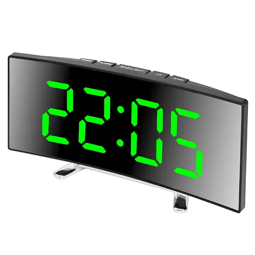 Electronic Alarm Clock Noiseless Design Digital LED Large Display